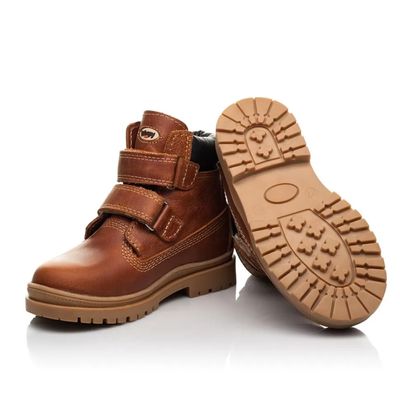 Cвітло-коричневі шкіряні черевики Woopy, 25