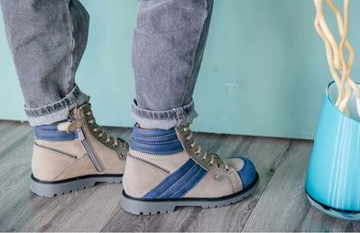 Ортопедичні черевики Woopy із синіми вставками, 29