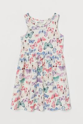 Платье белое в бабочки, H&M, 110, 116