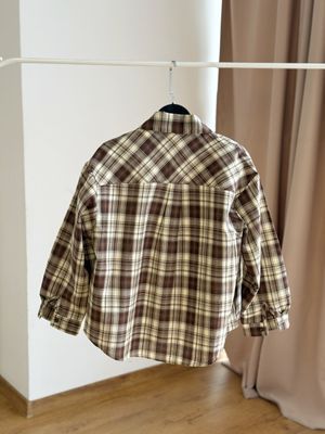 Сорочка коричнева + біла футболка W 6312 Китай, 130
