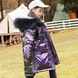 Куртка зимняя фиолетовая биопух Китай, 120
