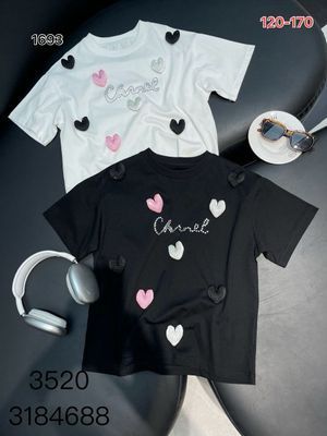 Футболка 3520 біла, напис Chuel, стрази, м'які сердечка, 120