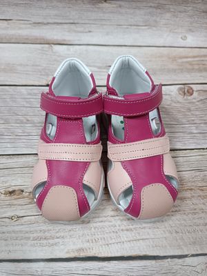 Босоніжки малиново-рожеві із закритим носиком Toddler, 23, 15