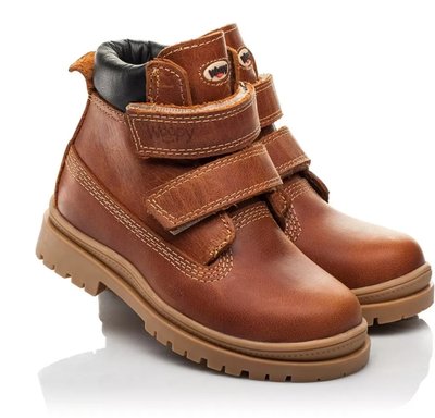 Cветло-коричневые кожаные ботинки Woopy, 24