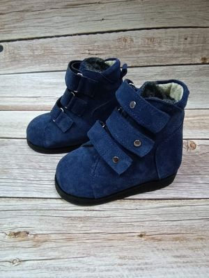 Антиварусные зимние ботинки синие Orto Foot, 14,5