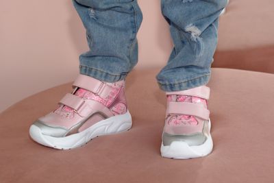 Кросівки високі рожеві з написами Woopy, 29