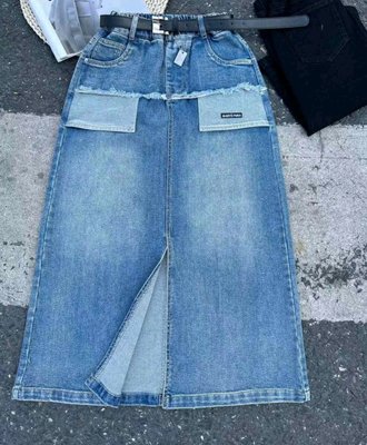 Голубая джинсовая юбка, 130