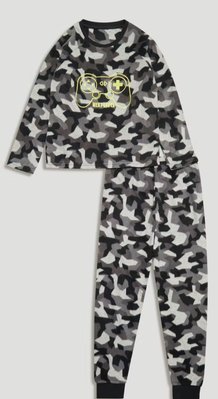 Серая флисовая пижама от Matalan, камуфляж, 110