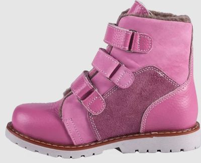 Ботинки зимние розовые кожаные, замшевые вставки 4Rest Orto, 24