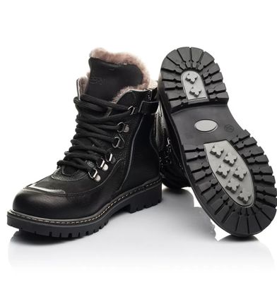 Черные ортопедические зимние ботинки Woopy, 26