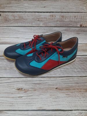Кросівки сині з червоними вставками на шнурівках Aurelka, 39