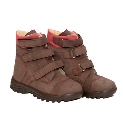 Зимние ботинки коричневые, нубук Aurelka, 33