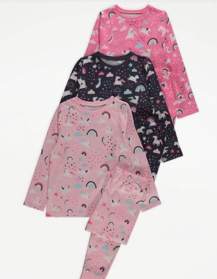 Піжама George блідо-рожева для дівчаток, 98, 104