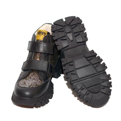 Черно-серебристые ботинки Woopy для девочек, 31