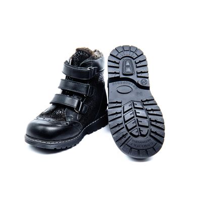 Ортопедические черные ботинки Woopy для девушек, 25