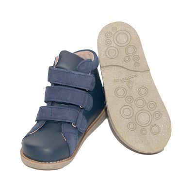 Кожаные темно-синие ортопедические ботинки Aurelka, 28