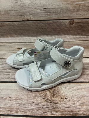 Босоніжки спортивні сріблясті "Зебра" , 26