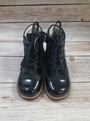 Високі чорні черевики Woopy, з квіткою, 27