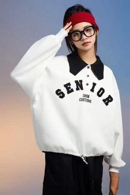 Кофта чорно-біла з комірцем  Senior Китай, 130