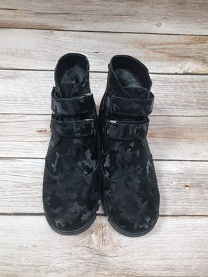 Ботинки черные камуфляж на липучках Украина, 38