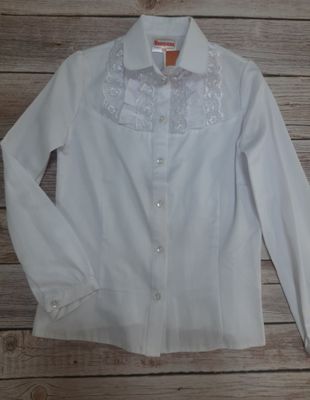 Блузка белая школьная, 134