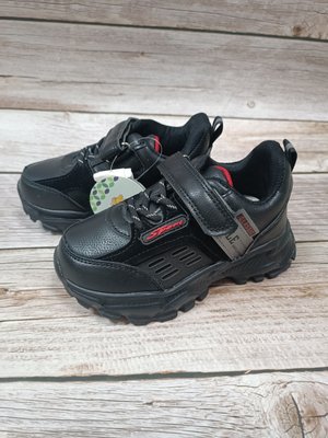 Кросівки чорні з червоним написом Tom.M, 28