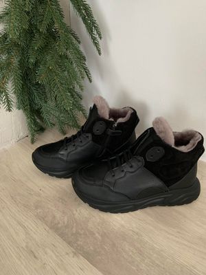 Кроссовки зимние черные на шнуровках Woopy, 36, 23.3