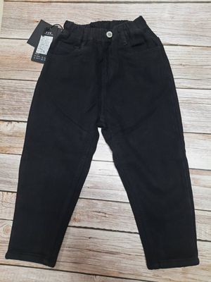 Брюки джинсовые, черные, 104, 110