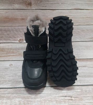 Зимние ботинки черные кожаные Woopy, 27