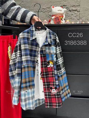 Сорочка в клітинку  синя Міккі СС 26, 120