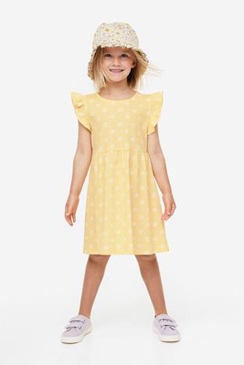Платье желтое с ромашками, 110, 116