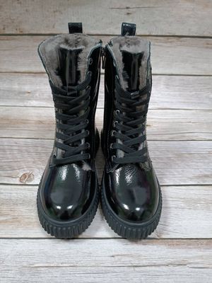 Черные высокие ботинки Minno Kids, зимние, 31