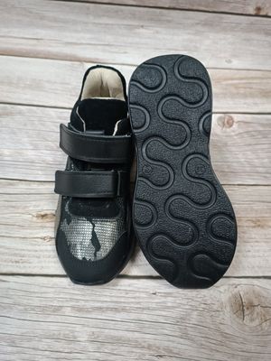 Кросівки високі чорні із сріблястим камуфляжним принтом Woopy, 28