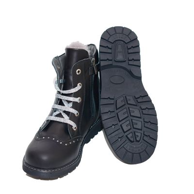 Ортопедические черные ботинки Woopy зимние, 35