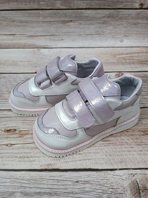 Кросівки антиварусні біло-бузкові OrtoFoot, 18