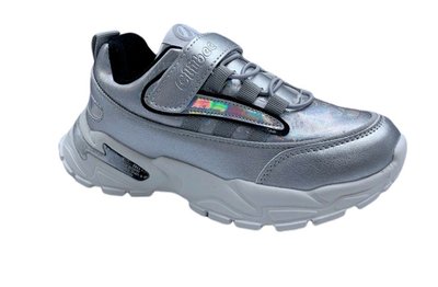 Кросівки сріблясті з перламутровими буквами Clibee, 32